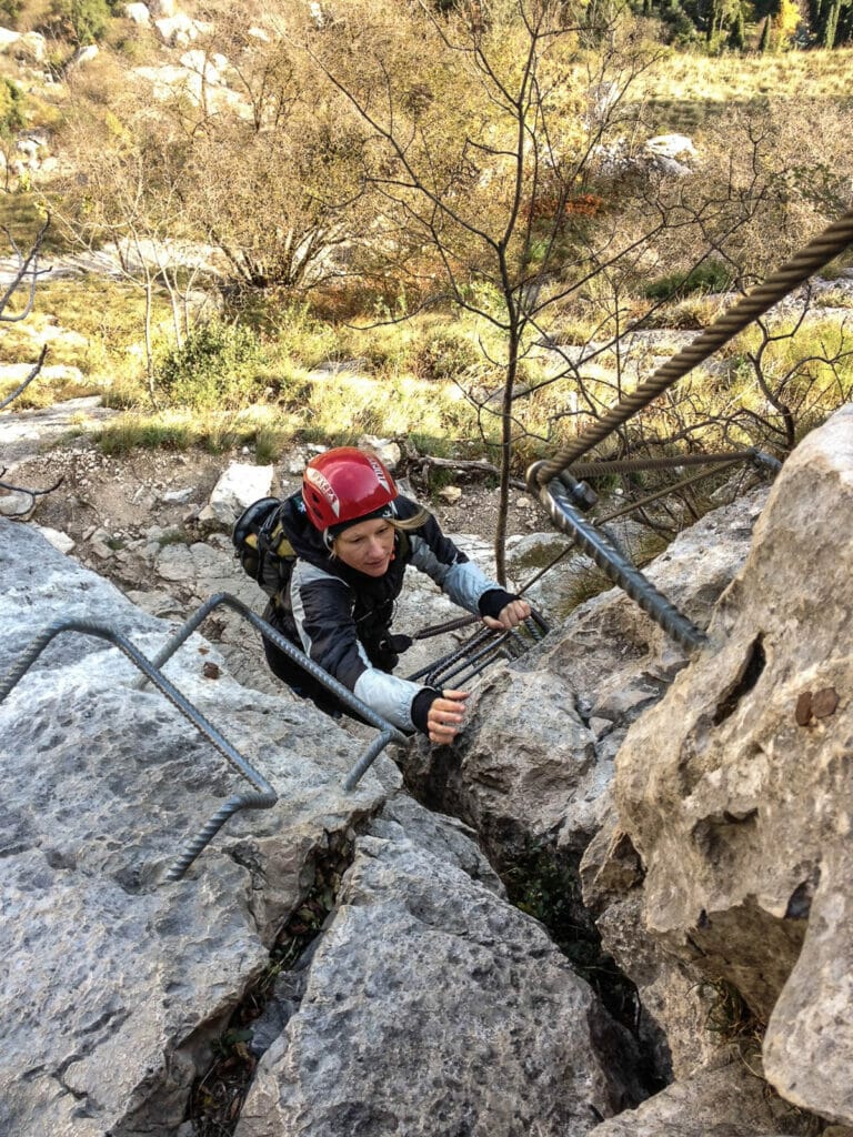 scala finale sull'uscita della ferrata