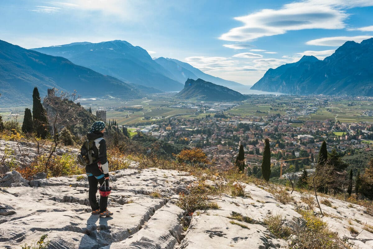 punto panoramico alla fine della ferrata