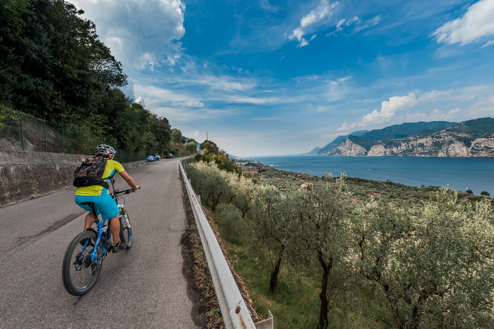 All mountain bike trail from Malcesine to San Michele on Monte