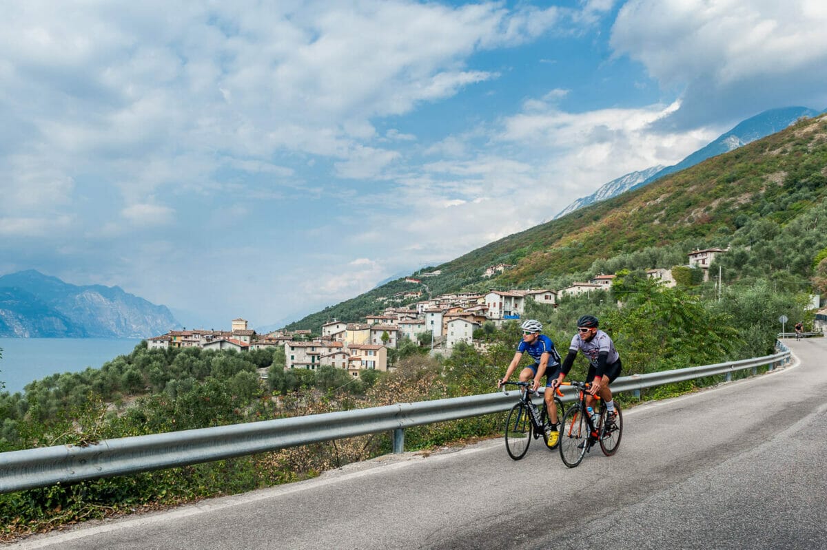 road bike route in brenzone sul garda