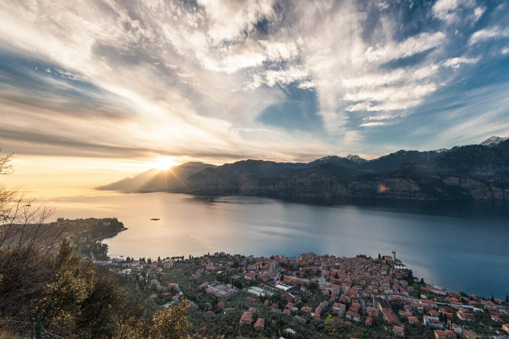 sunset in malcesine