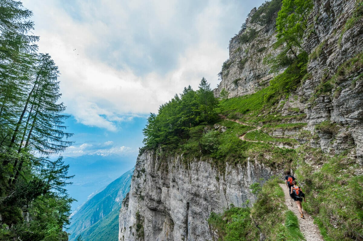 Ventrar Strecke auf den Monte Baldo