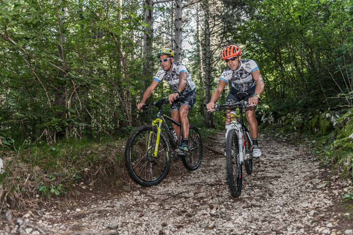 downhill bike trail in san michele