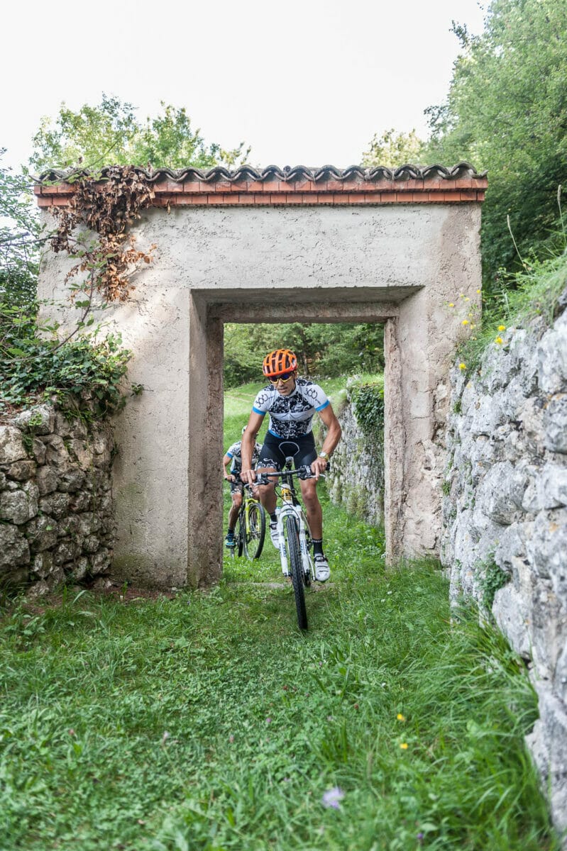 mit dem fahrrad in san michele