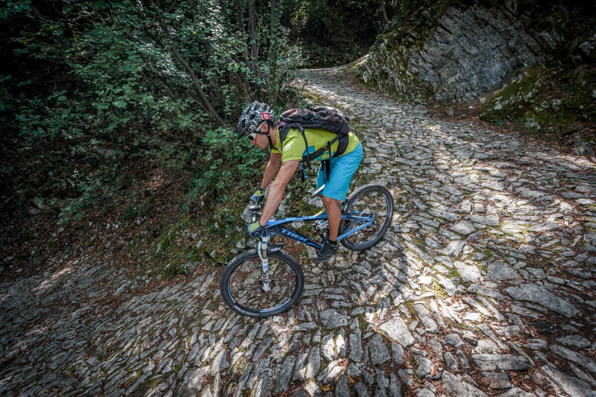 steep downhill by bike in malcesine