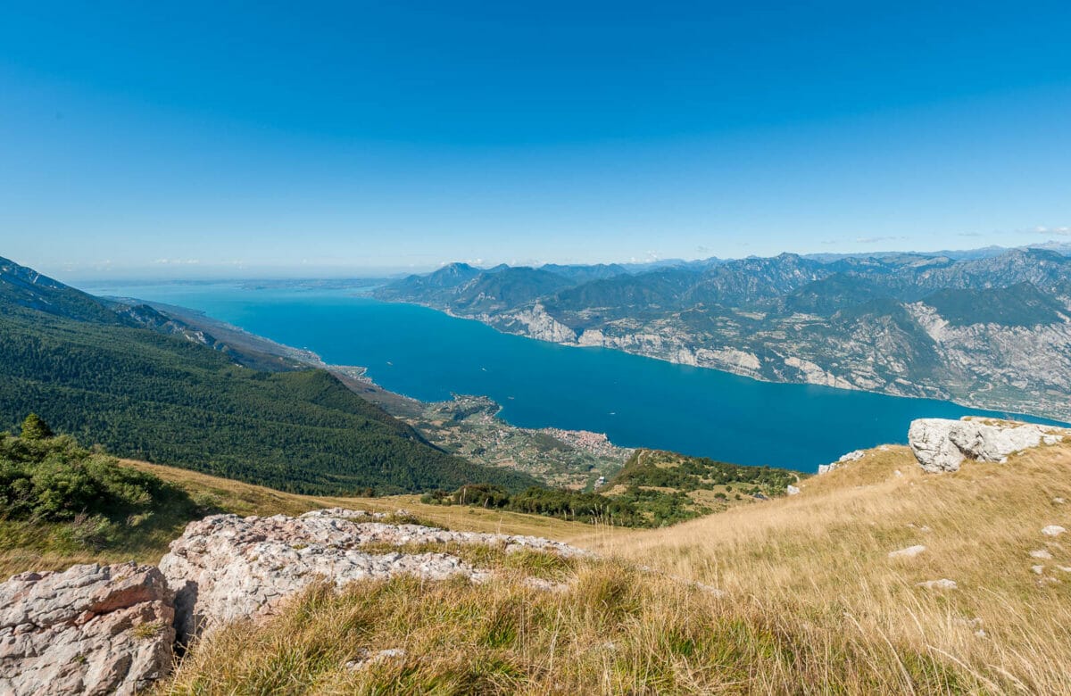 panoramic view over lake garda