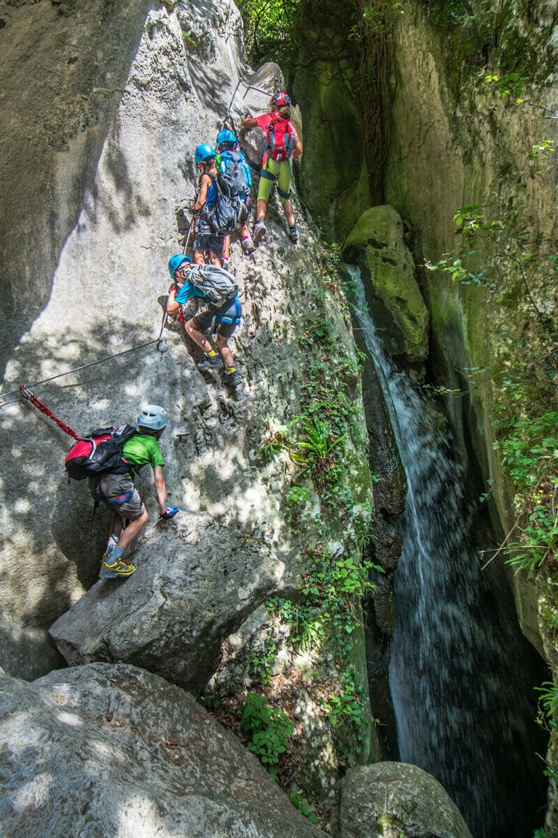 via ferrata rio sallagoni canyon