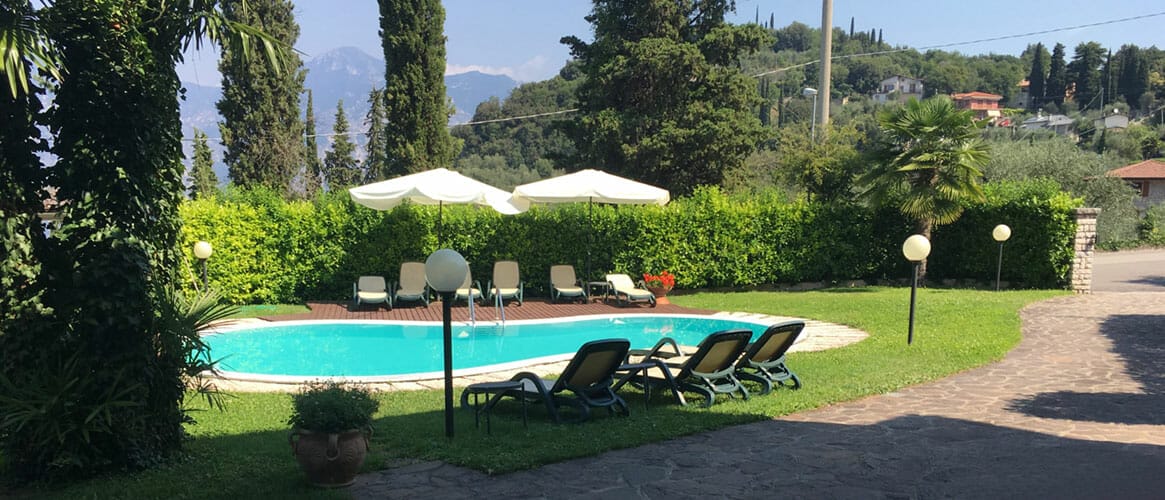 garden with swimming pool