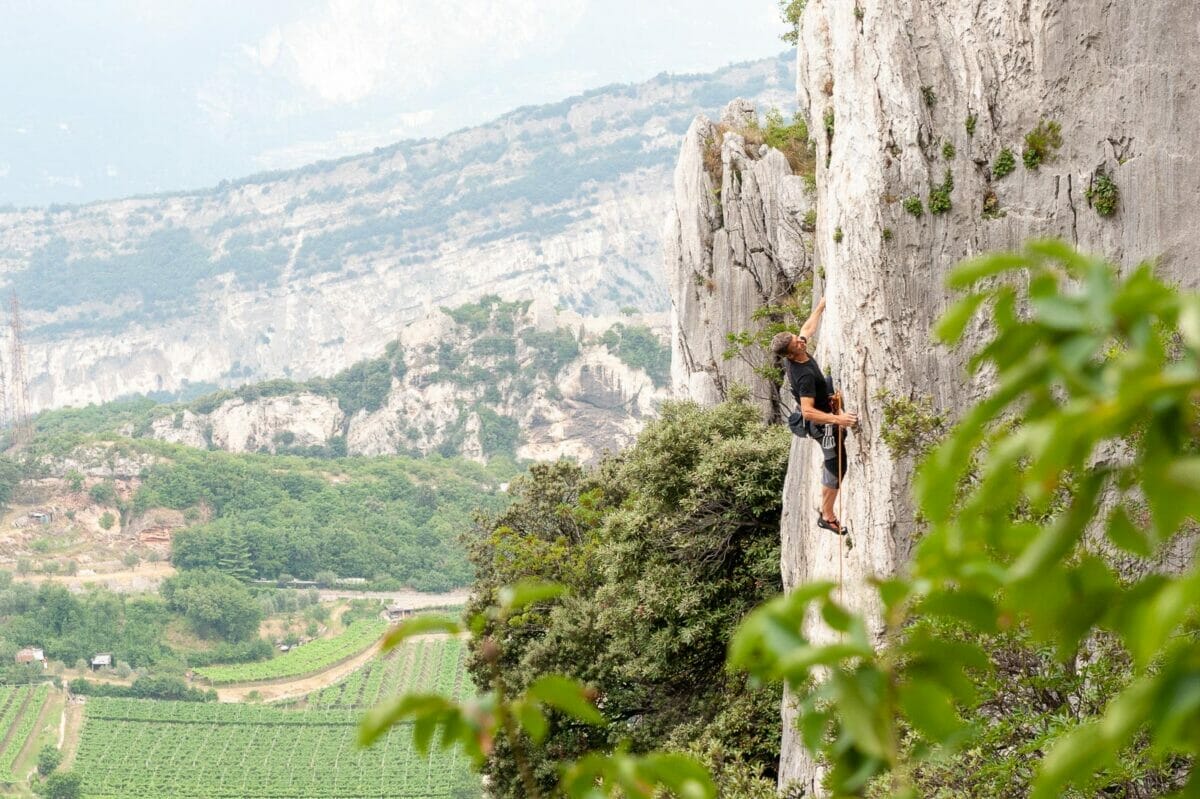 climbing with panorama