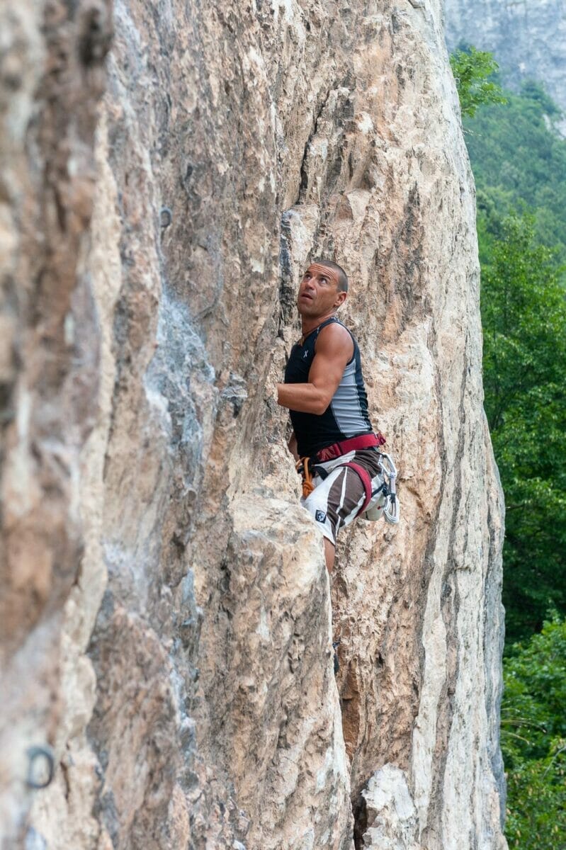 climber on the wall