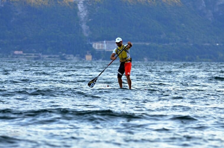 paddling with the sup