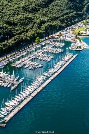 fraglia vela malcesine panoramic from above