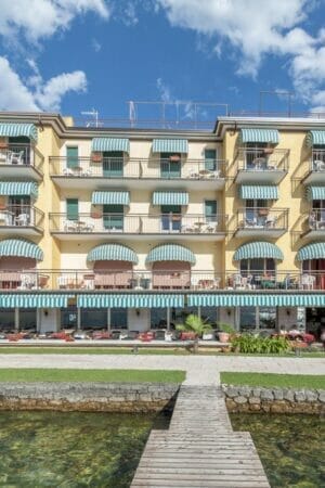 hotel nettuno building view from the lake