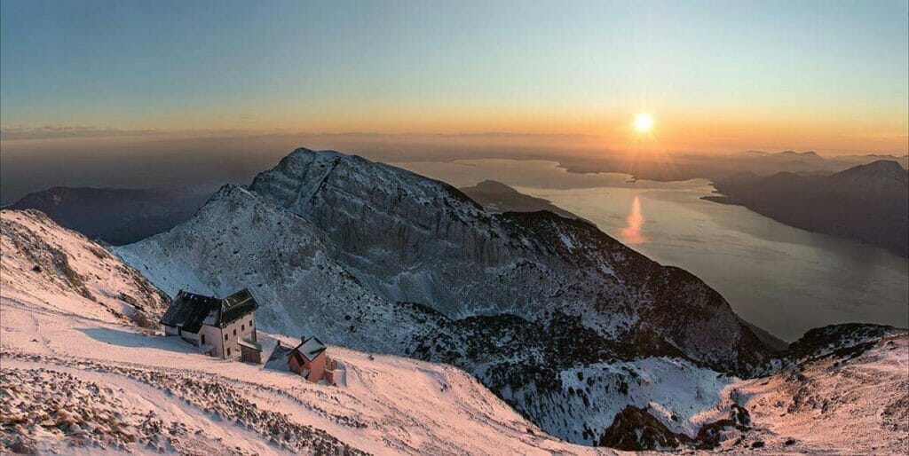 telegrafo monte baldo tramonto