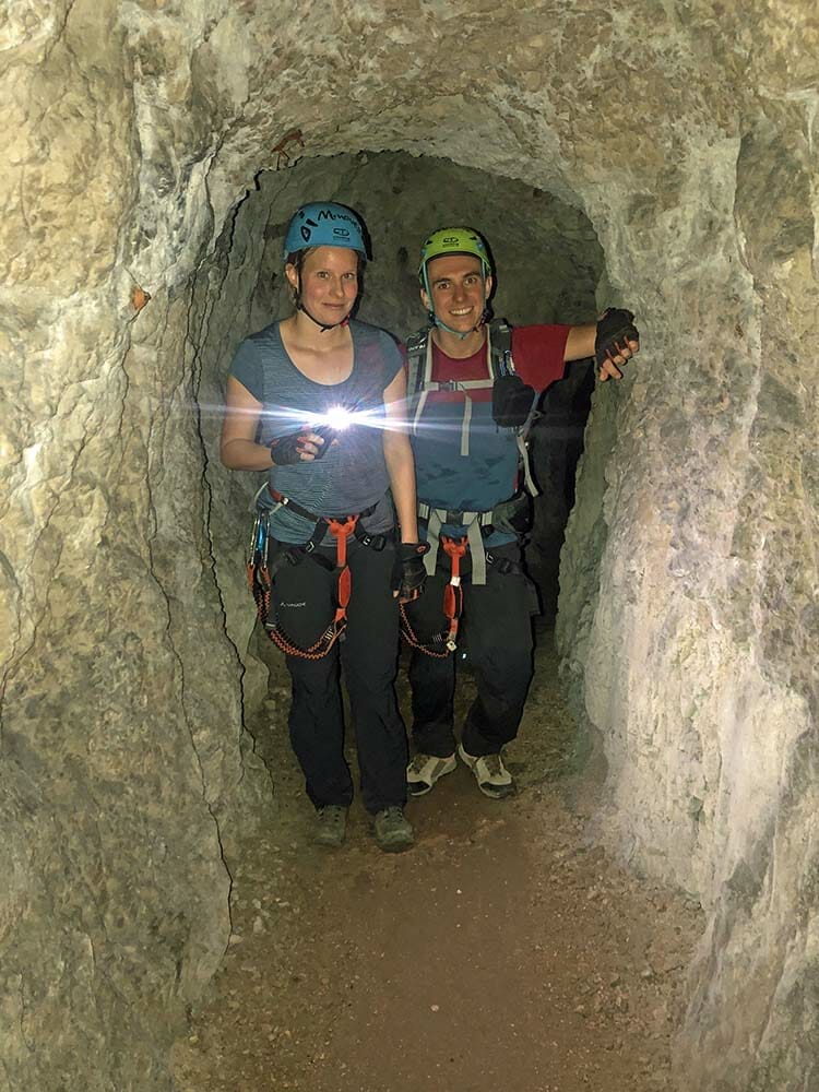 Via ferrata Cima Capi galleria guerra