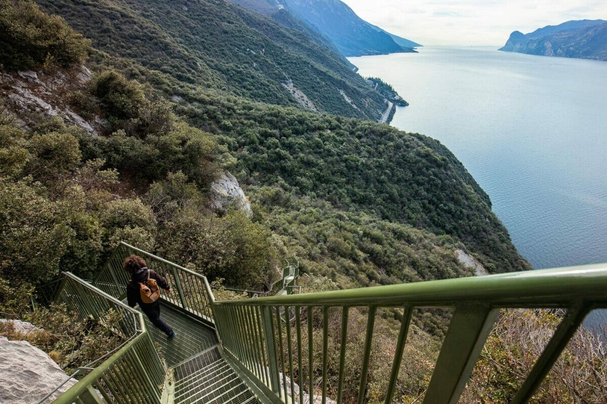 Busatte Tempesta Strairs and Lake Garda