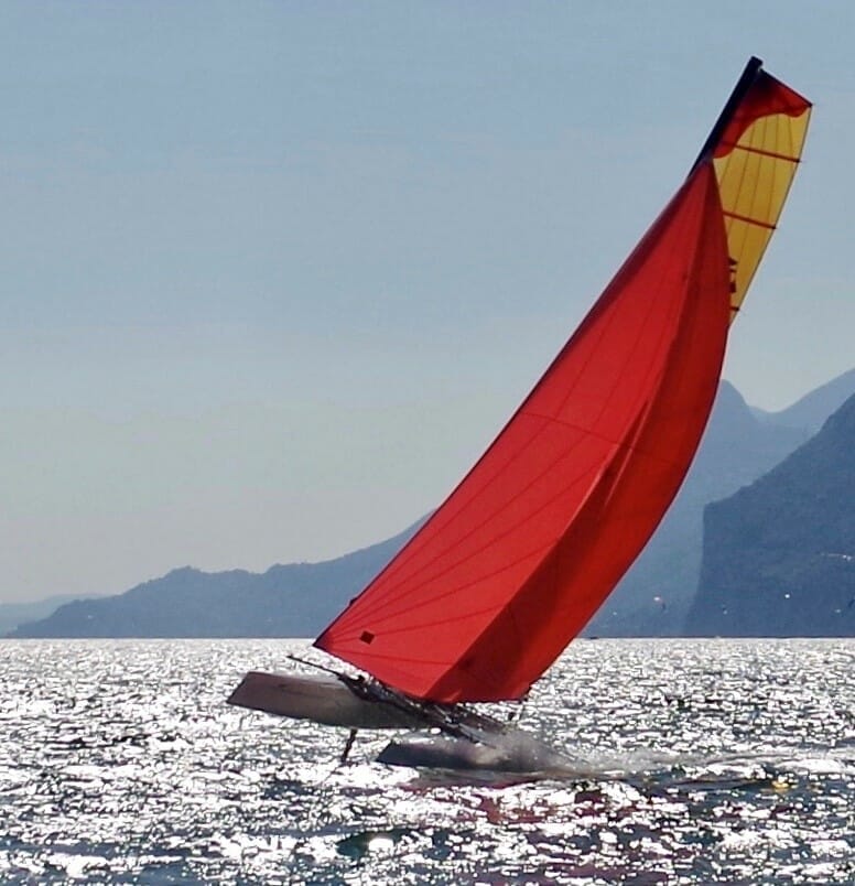 Cat sailing at Lake garda