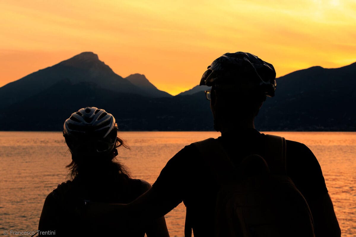 E-Bike Tour, Sonnenuntergang Gardasee
