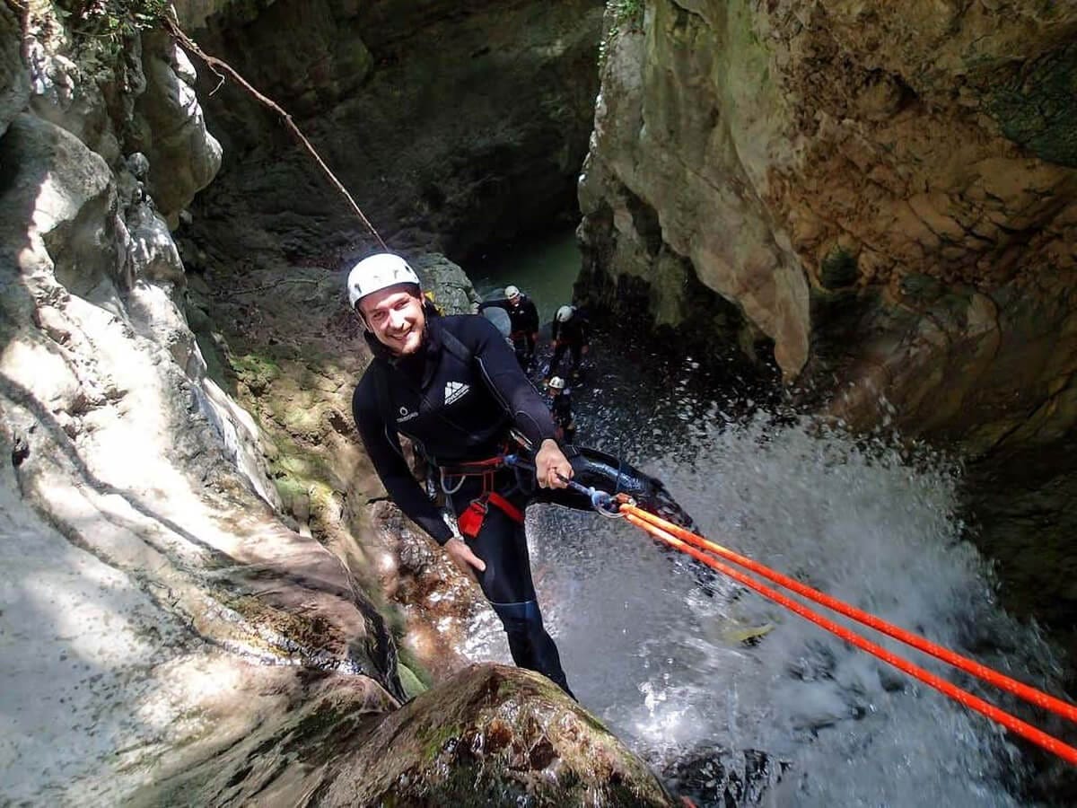 Canyoning Monte Baldo, calata