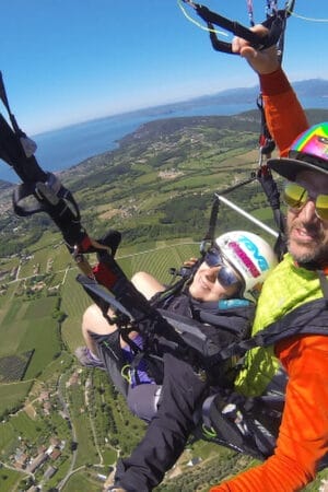 Tandemflug mit dem Gleitschirm vom Monte Baldo